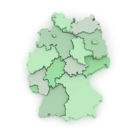 Three-dimensional map of Germany. 3dの写真素材