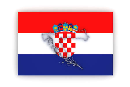 Map of Croatia. 3dの写真素材