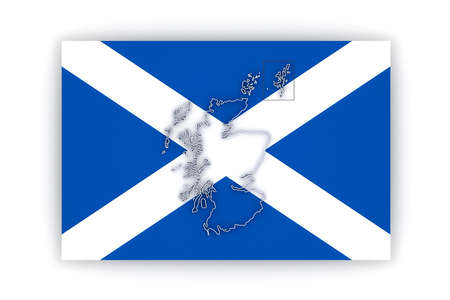 Map of Scotland. 3dの写真素材