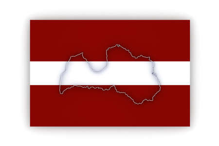 Map of Latvia. 3dの写真素材