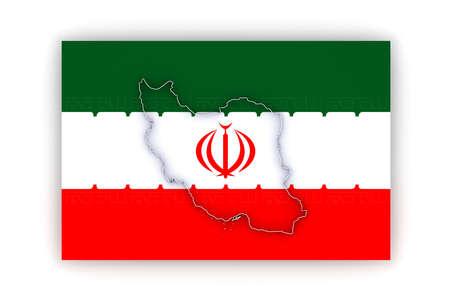 Map of Iran. 3dの写真素材
