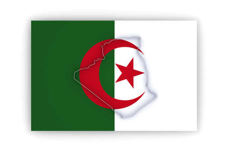 Map of Algeria. 3dの写真素材