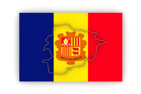 Map of Andorra. 3dの写真素材