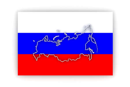 Three-dimensional map of Russia. 3dの写真素材