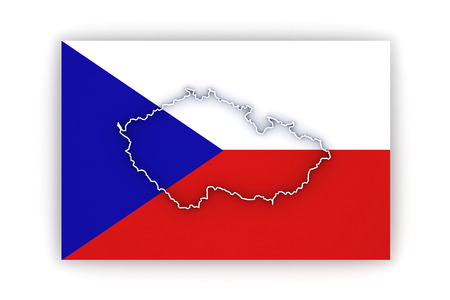 Three-dimensional map of Czech Republic. 3dの写真素材