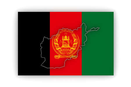 Map of Afghanistan. 3dの写真素材