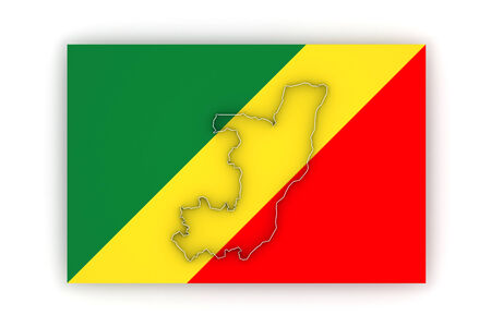 Map of Republic of the Congo. 3dの写真素材