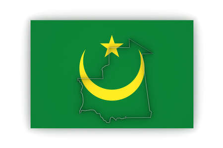 Map of Mauritania. 3dの写真素材