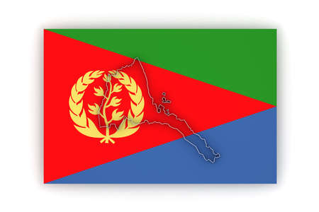 Map of Eritrea. 3dの写真素材