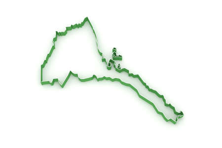 Map of Eritrea. 3dの写真素材