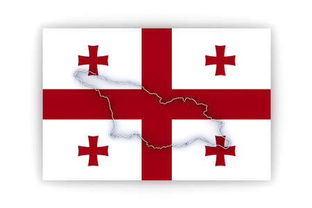 Map of Georgia. 3dの写真素材