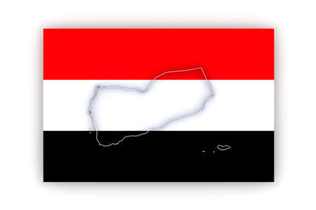 Map of Yemen. 3dの写真素材