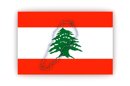 Map of Lebanon. 3dの写真素材