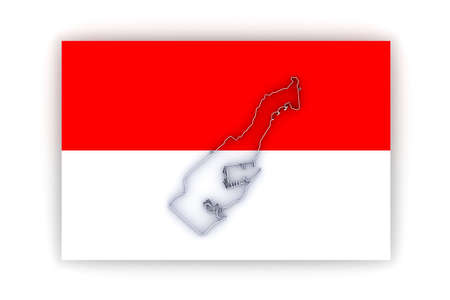 Map of Monaco. 3dの写真素材