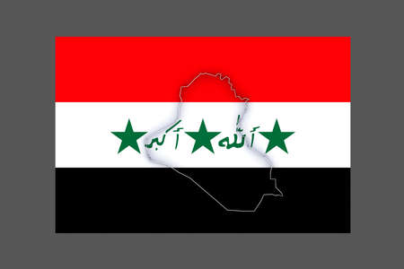 Map of Iraq. 3dの写真素材