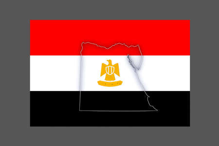 Map of Egypt. 3dの写真素材