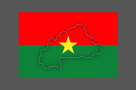 Map of Burkina Faso. 3dの写真素材