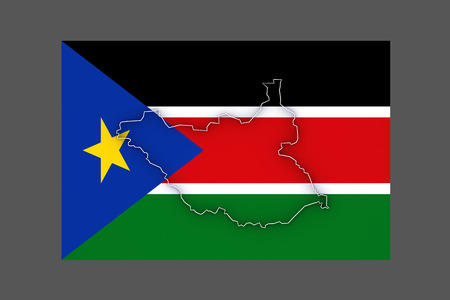 Map of South Sudan. 3dの写真素材
