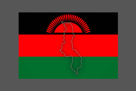 Map of Malawi. 3dの写真素材