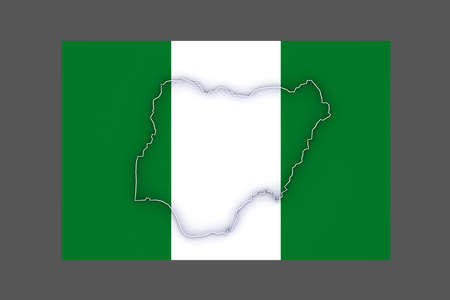 Map of Nigeria. 3dの写真素材