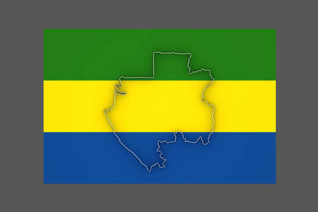 Map of Gabon. 3dの写真素材