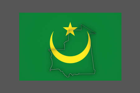 Map of Mauritania. 3dの写真素材