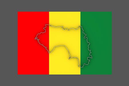 Map of Guinea. 3dの写真素材