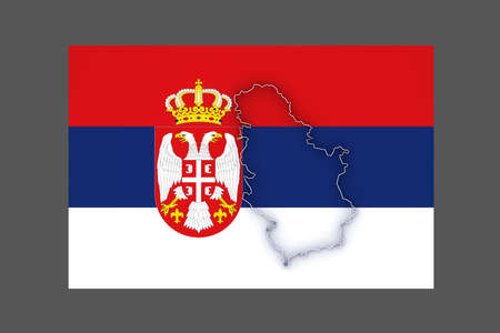 Map of Serbia. 3dの写真素材