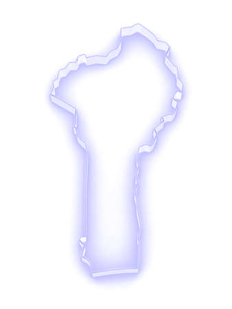 Map of Benin. 3dの写真素材