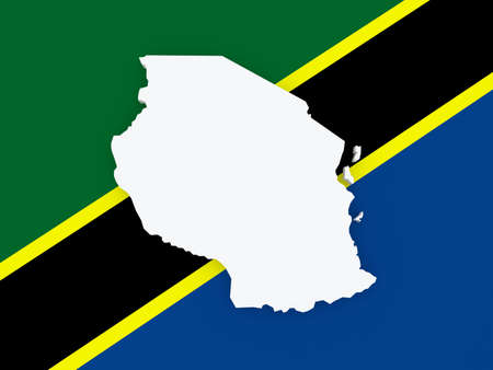 Map of Tanzania. 3dの写真素材