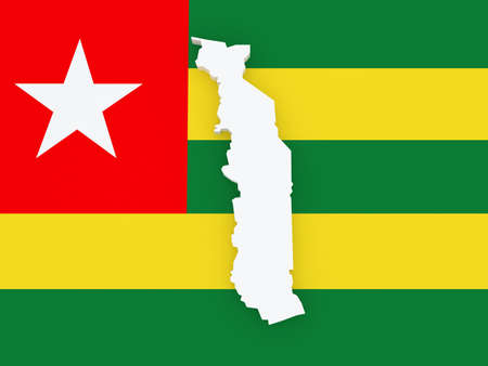 Map of Togo. 3dの写真素材
