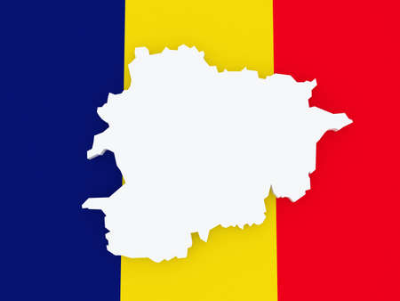 Map of Andorra. 3dの写真素材
