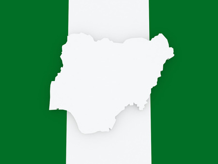 Map of Nigeria. 3dの写真素材