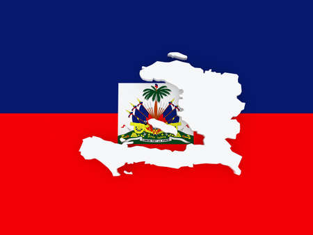 Map of Haiti. 3dの写真素材
