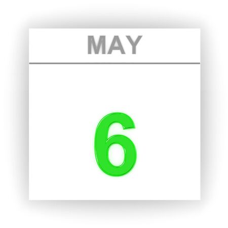 May 6. Day on the calendar. 3dの写真素材