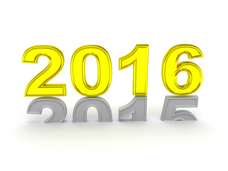 Happy New Year 2016. 3d