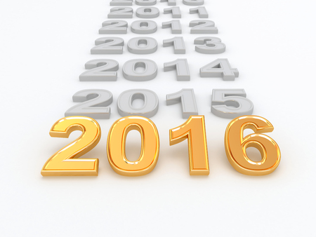 Happy New Year 2016. 3d