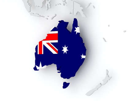 Map of worlds. Australia. 3dの写真素材