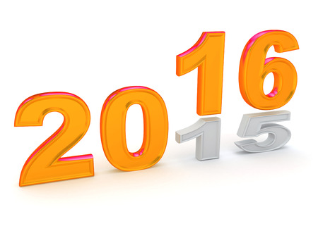 Happy New Year 2016. 3d