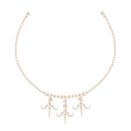 Jewel in the form of pearl necklaceのイラスト素材