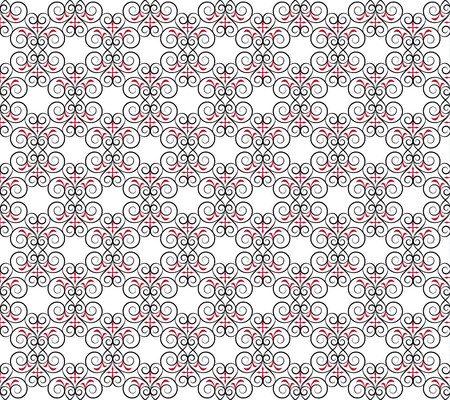 seamless black lace pattern on a white backgroundのイラスト素材