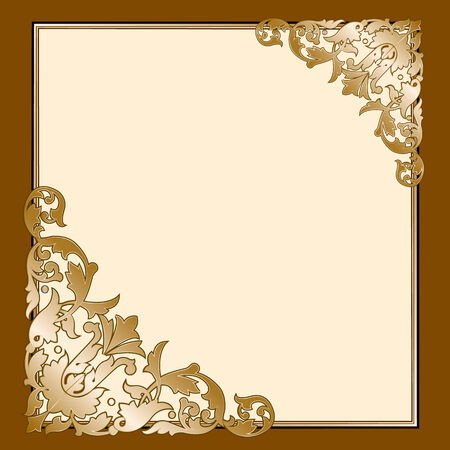 Stylish vintage frame, the card layout for decorationのイラスト素材
