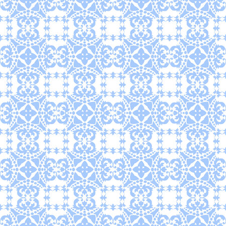 Seamless blue pattern on a white backgroundのイラスト素材