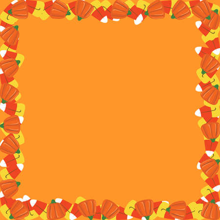 Halloween background with candies. Trick or treatのイラスト素材