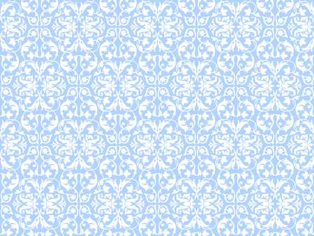 Seamless white lace pattern on a blue backgroundのイラスト素材