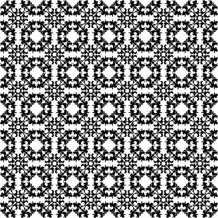 Seamless black  pattern on a white backgroundのイラスト素材