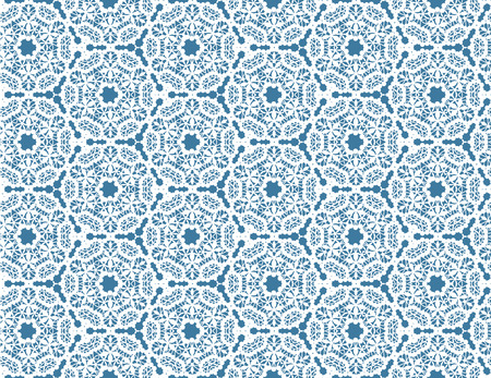 seamless lace with white pattern on a blue backgroundのイラスト素材