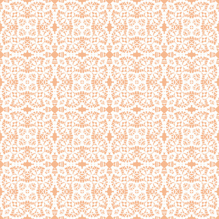 seamless lace with white pattern on a beige backgroundのイラスト素材