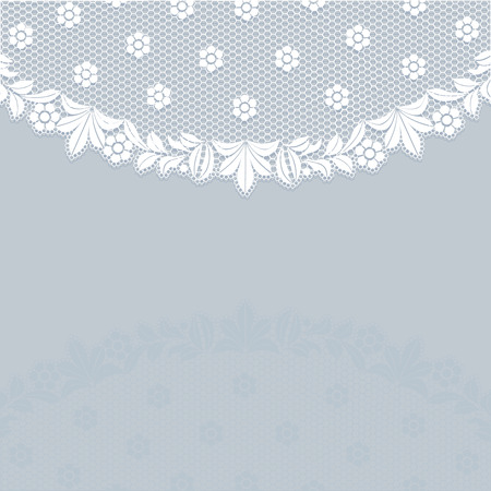 White lace pattern on a gray backgroundのイラスト素材