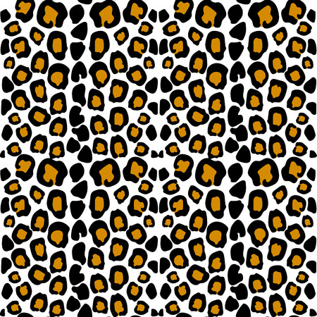 Animal print,leopard texture seamless on white backgroundのイラスト素材
